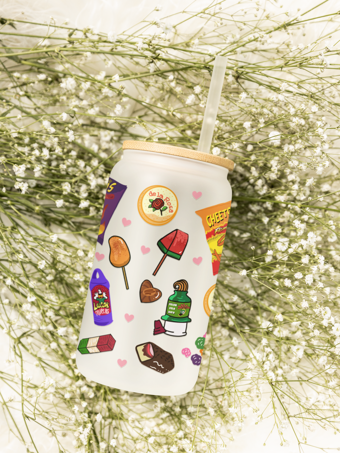 Mexican Candy UV DTF Wrap | 16oz Libbey Glass Transfer