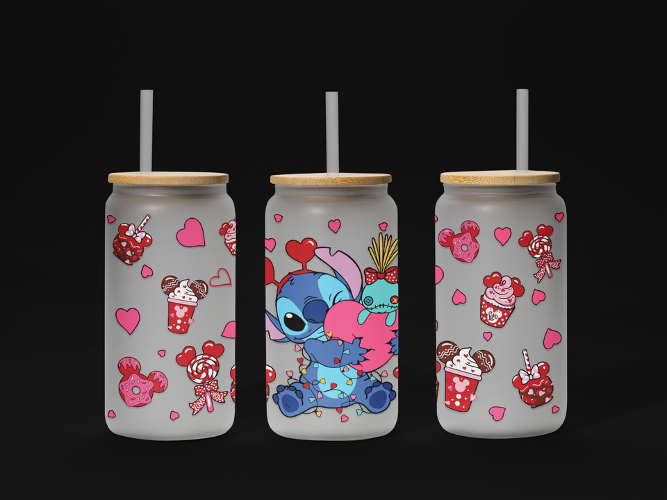 Stitch Valentine   16oz UV Wrap