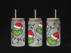 Festive Grinch 16oz UV Wrap for Ultimate Customization