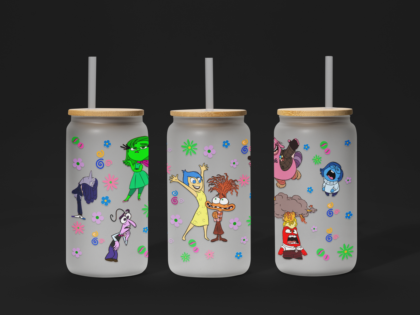 💖 Feelings UV DTF Wrap – Waterproof & Ready to Apply for 16oz Glass Cups!