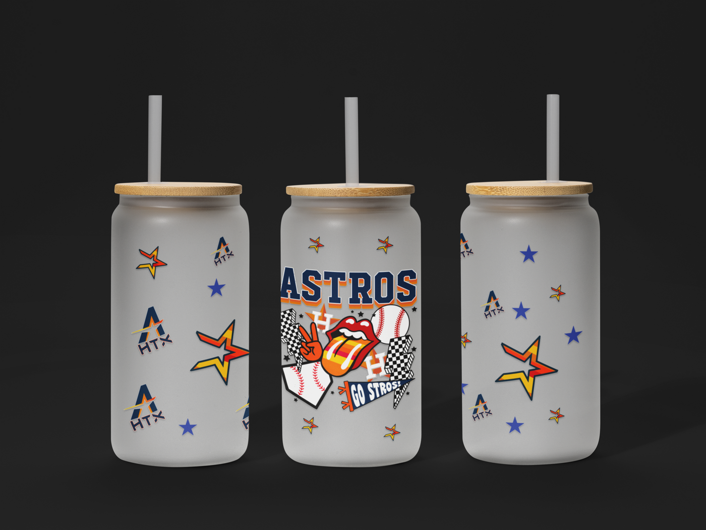 H-Town Baseball Vibes UV DTF Transfer – Game Day Style with Houston Pride – Ready to Apply!