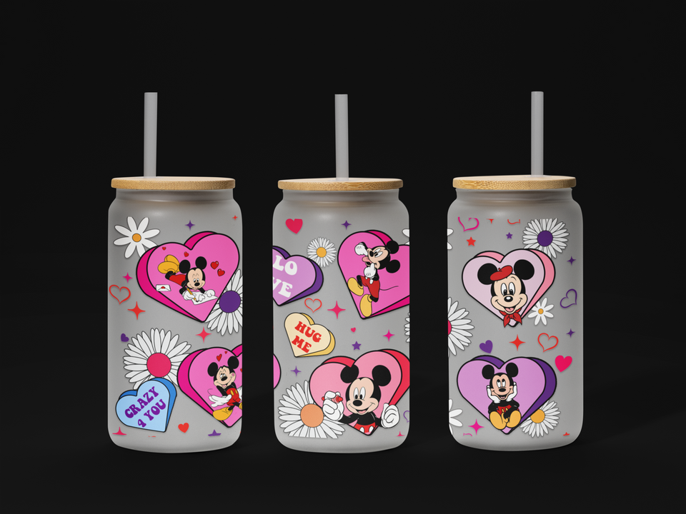 Valentine's Couple Cartoon Libbey 16oz UV Wrap