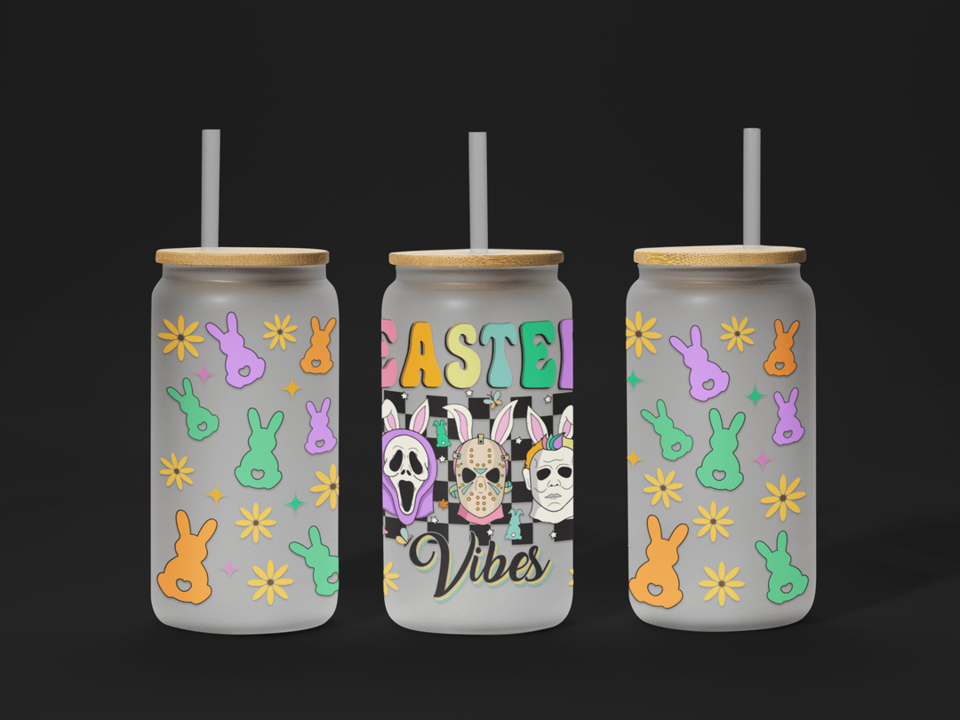 🐣 Easter UV DTF Wrap – Waterproof & Ready to Apply for 16oz Glass Cups! 🌸 - KT SUBLIMATION, DTF AND MORE LLC