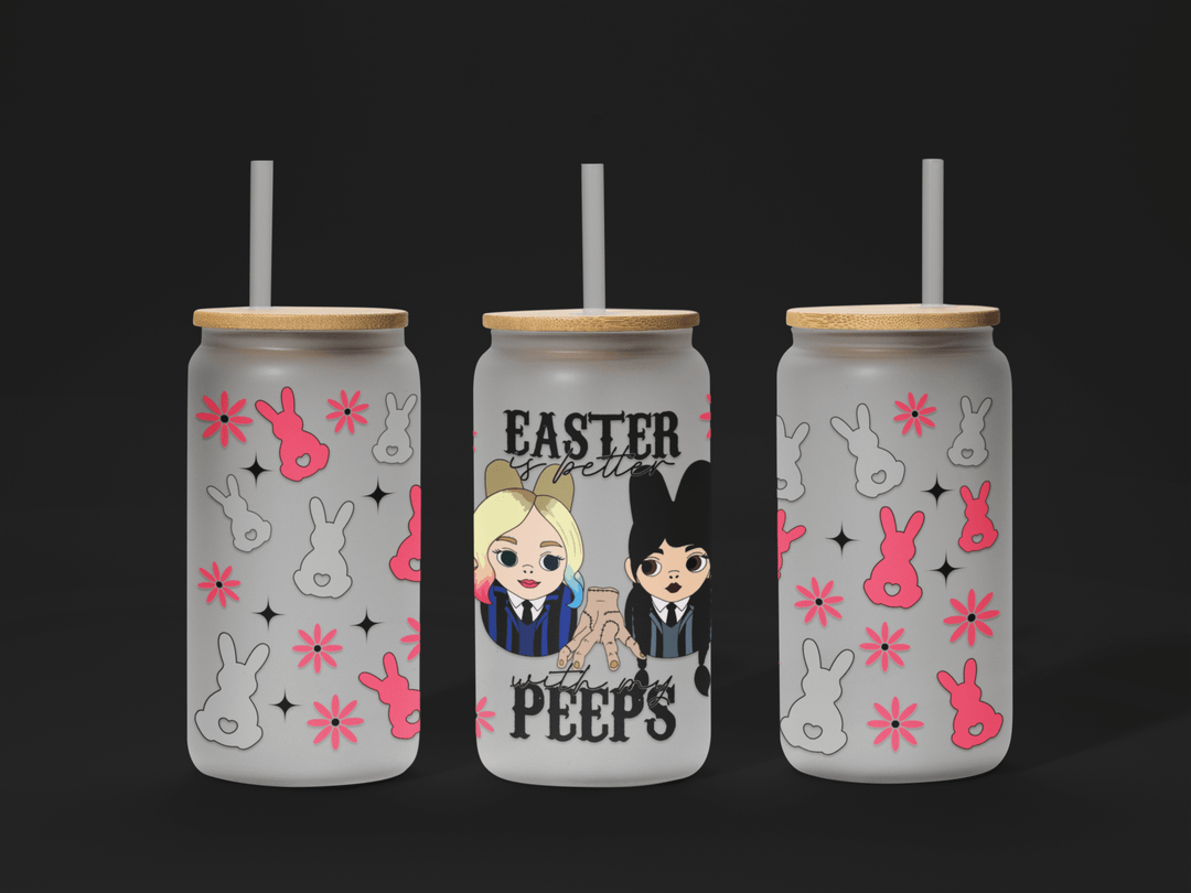 🐣 Easter UV DTF Wrap – Waterproof & Ready to Apply for 16oz Glass Cups! 🌸 - KT SUBLIMATION, DTF AND MORE LLC