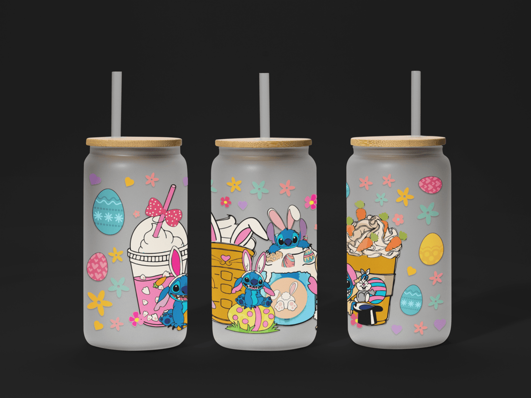 🐣 Easter UV DTF Wrap – Waterproof & Ready to Apply for 16oz Glass Cups! 🌸 - KT SUBLIMATION, DTF AND MORE LLC