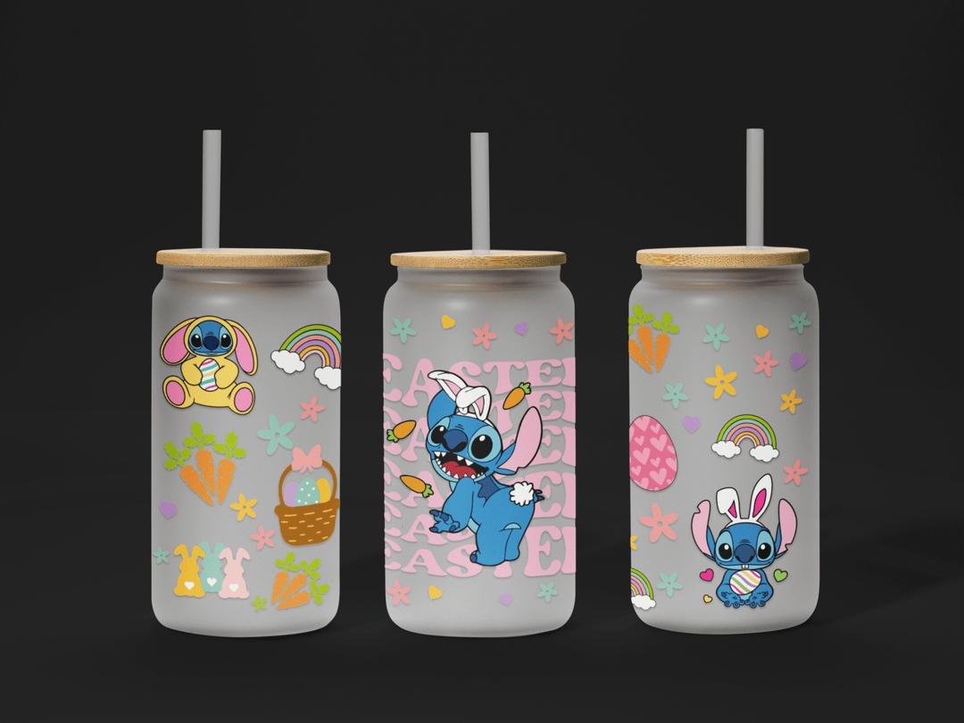 🐣 Easter UV DTF Wrap – Waterproof & Ready to Apply for 16oz Glass Cups! 🌸 - KT SUBLIMATION, DTF AND MORE LLC