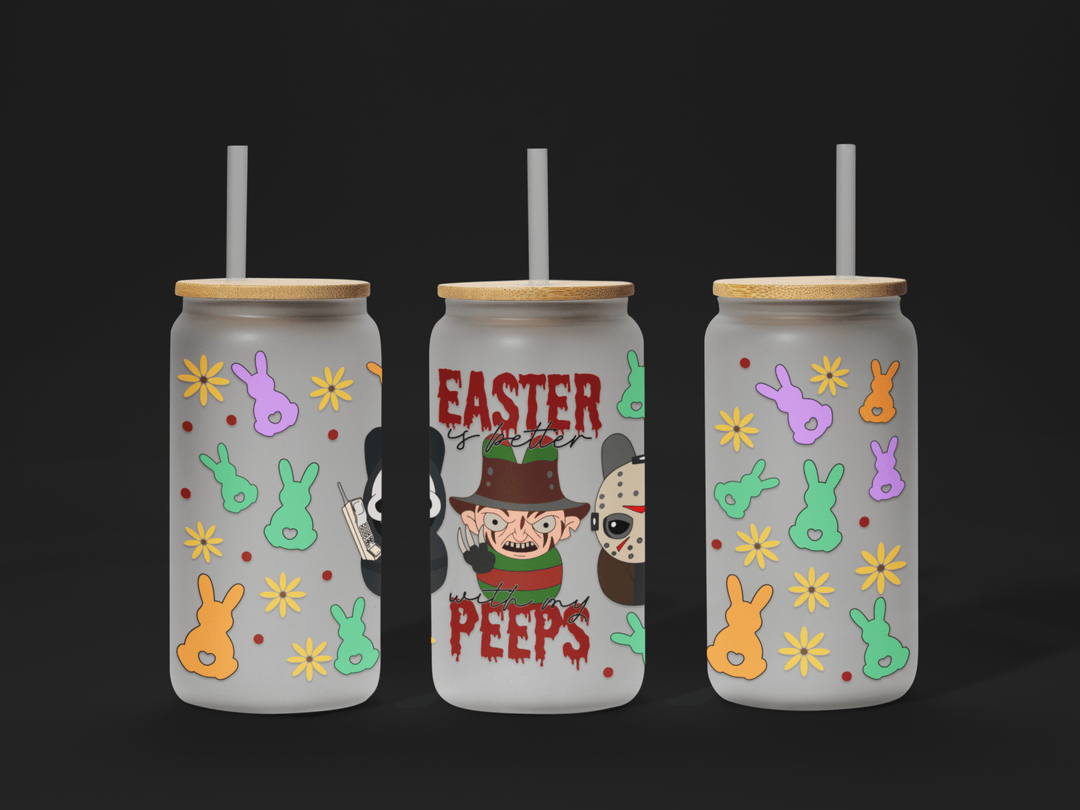 🐣 Easter UV DTF Wrap – Waterproof & Ready to Apply for 16oz Glass Cups! 🌸 - KT SUBLIMATION, DTF AND MORE LLC