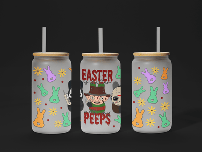 🐣 Easter UV DTF Wrap – Waterproof & Ready to Apply for 16oz Glass Cups! 🌸 - KT SUBLIMATION, DTF AND MORE LLC