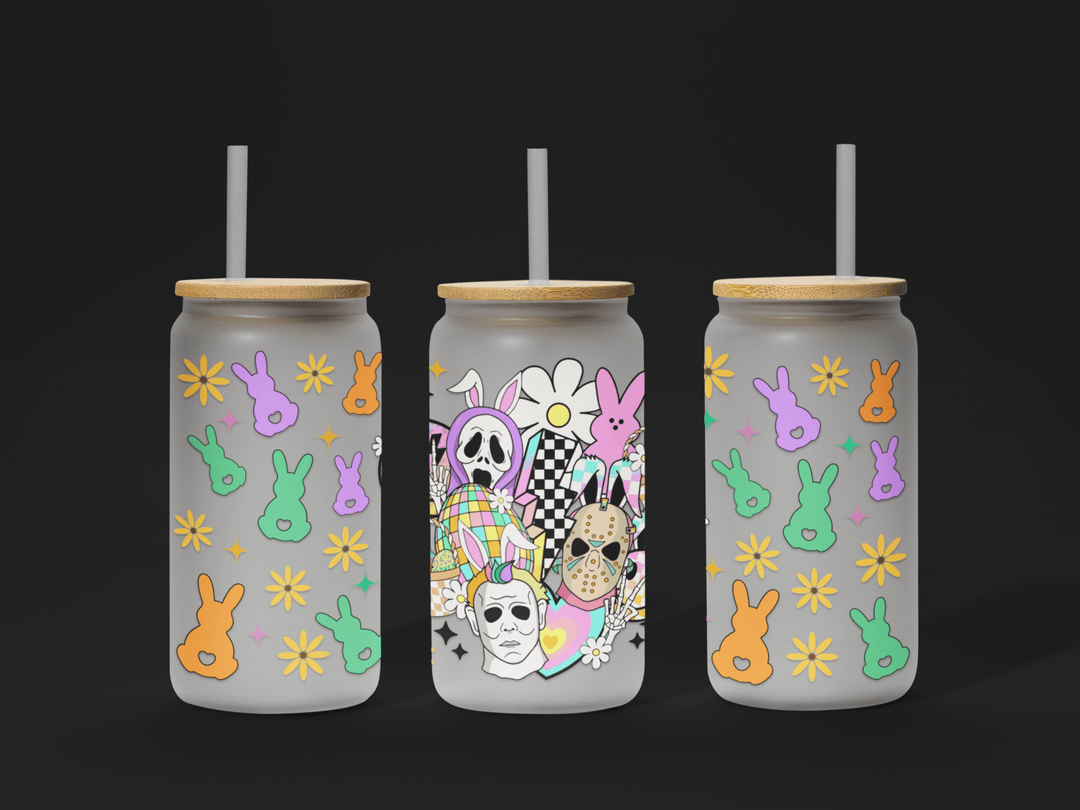 🐣 Easter UV DTF Wrap – Waterproof & Ready to Apply for 16oz Glass Cups! 🌸 - KT SUBLIMATION, DTF AND MORE LLC