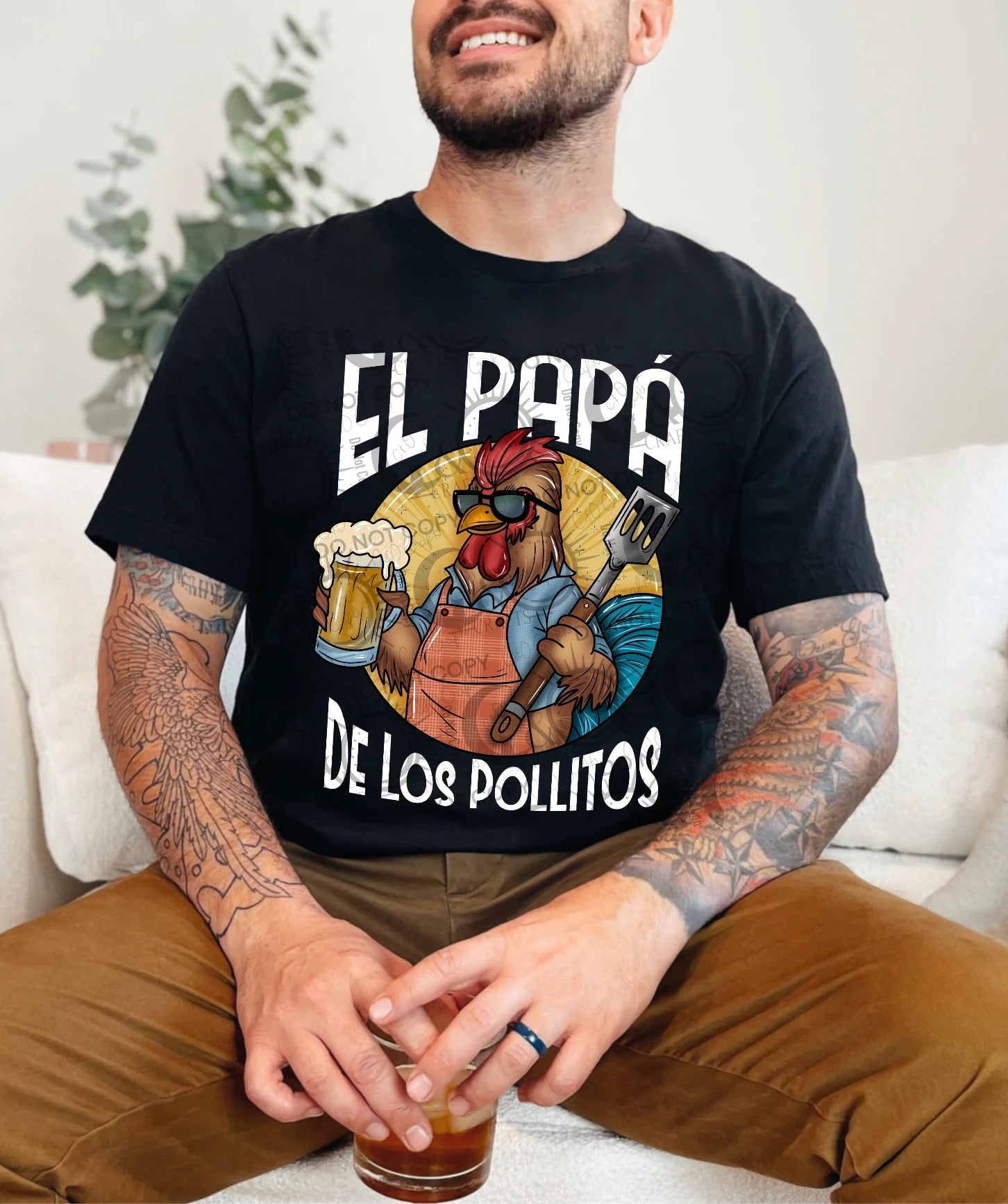 El Papá de los Pollitos DTF Transfer – Funny Latino Dad Design