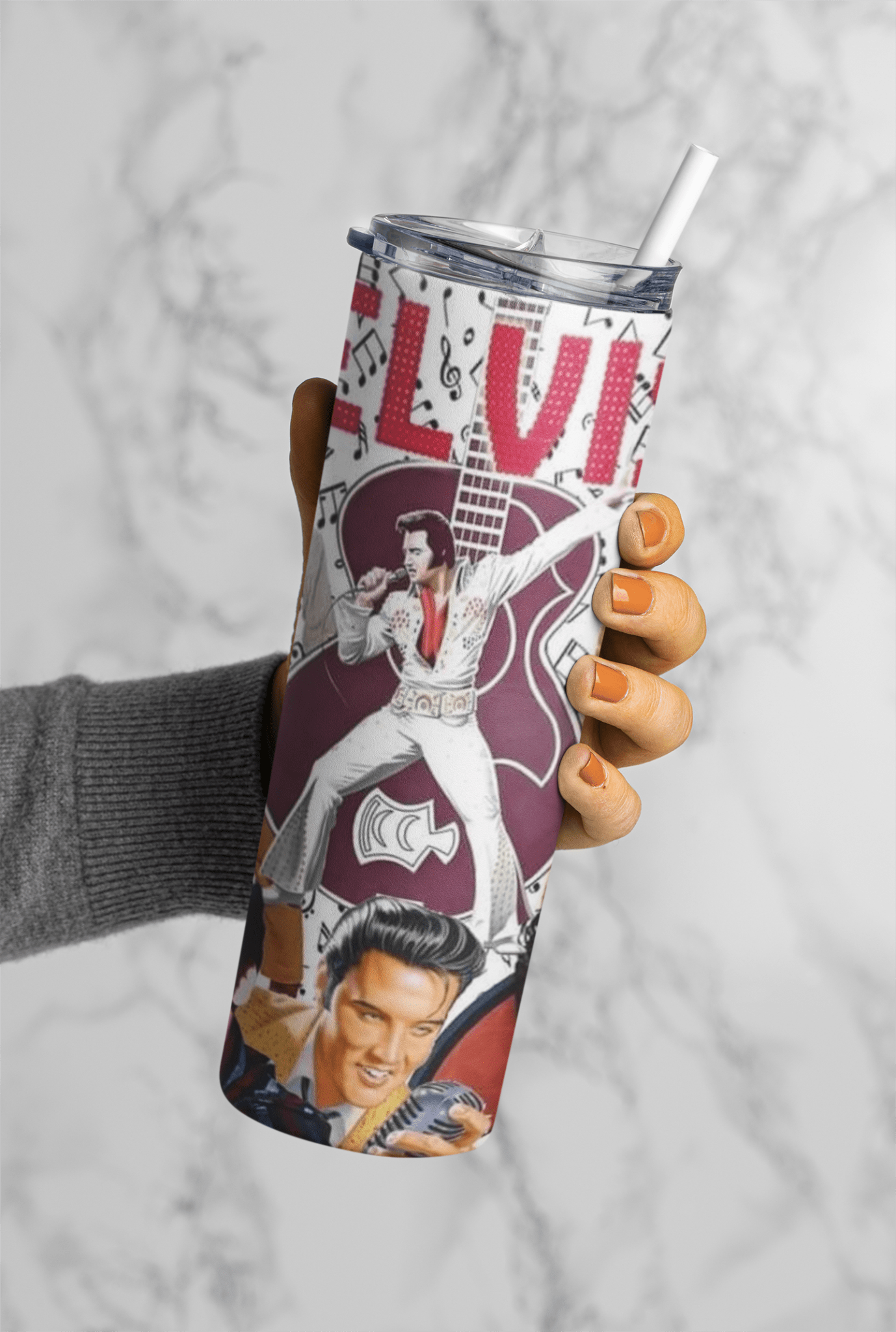 Elvis 20oz sublimation print - KT SUBLIMATION, DTF AND MORE LLC
