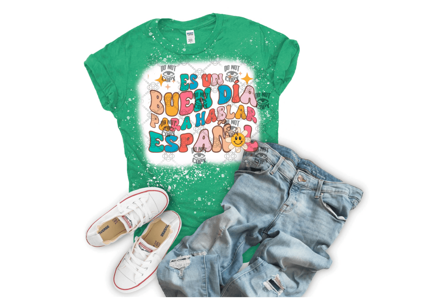 Es Un Buen Día Para hablar Español DTF ready to press transfer - KT SUBLIMATION, DTF AND MORE LLC