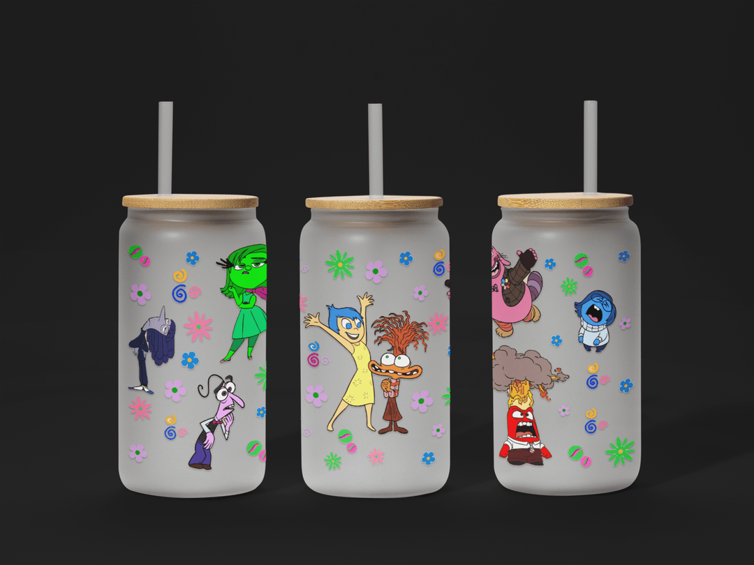 💖 Feelings UV DTF Wrap – Waterproof & Ready to Apply for 16oz Glass Cups! - KT SUBLIMATION, DTF AND MORE LLC