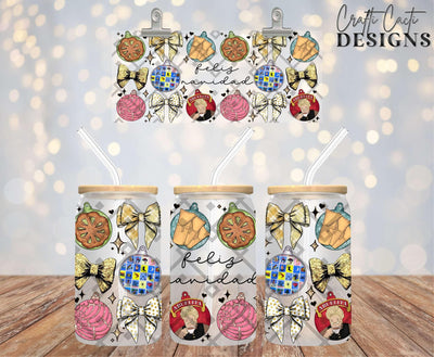 Feliz Navidad 16oz UV Wrap – Perfect for Your Christmas Drinkware! 🎄🎅 - KT SUBLIMATION, DTF AND MORE LLC
