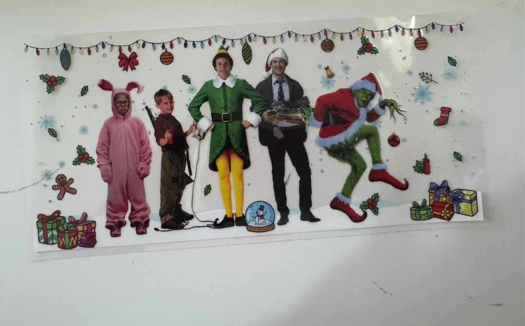 Festive Christmas 16oz UV DTF Wrap – Holiday Cheer for Your Cup! 🎄✨ - KT SUBLIMATION, DTF AND MORE LLC