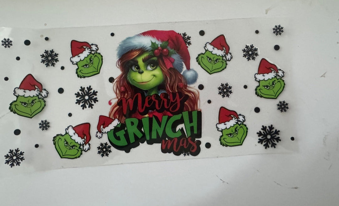 Festive Grinchmas 16oz UV Wrap – The Ultimate Holiday Gift for Christmas Lovers - KT SUBLIMATION, DTF AND MORE LLC