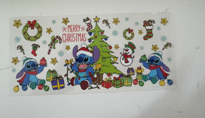 Festive Merry Christmas 16oz UV Wrap – Holiday Cheer for Libbey Glass Cans - KT SUBLIMATION, DTF AND MORE LLC
