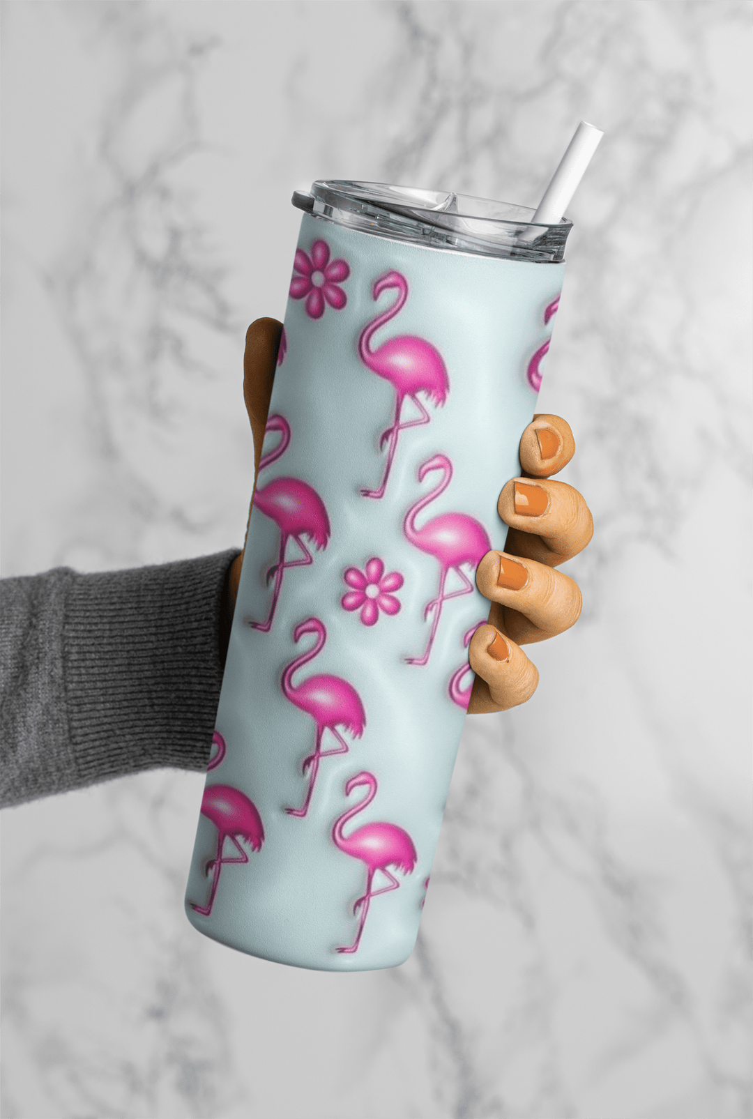 Flamingo 20oz sublimation print - KT SUBLIMATION, DTF AND MORE LLC