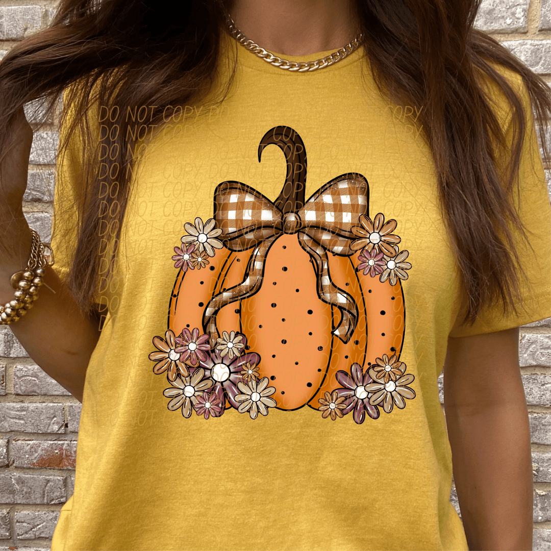 Floral Pumpink DTF - KT SUBLIMATION, DTF AND MORE LLC