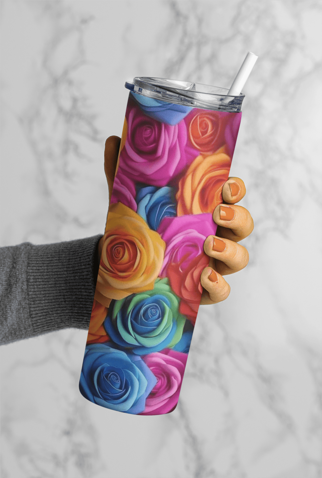 Flowers 20oz sublimation print - KT SUBLIMATION, DTF AND MORE LLC