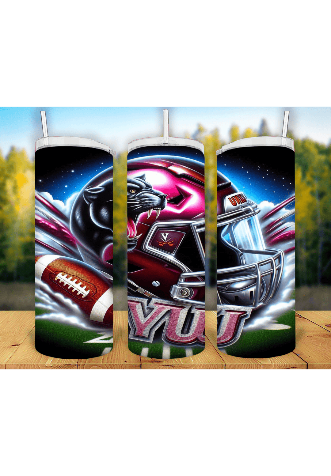 Football Game Day 20oz Sublimation Tumbler Wrap – Ready to Print for Sports Fans - KT SUBLIMATION, DTF AND MORE LLC