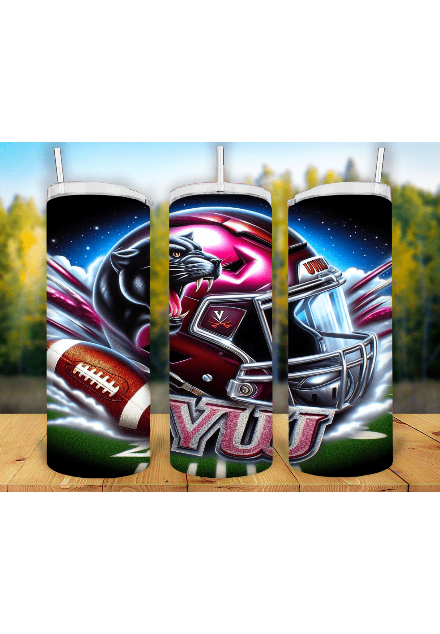 Football Game Day 20oz Sublimation Tumbler Wrap – Ready to Print for Sports Fans - KT SUBLIMATION, DTF AND MORE LLC