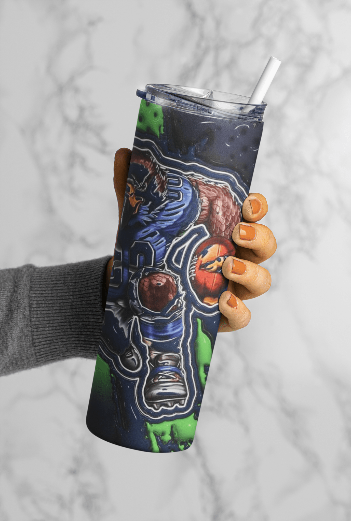 Football Game Day 20oz Sublimation Tumbler Wrap – Ready to Print for Sports Fans