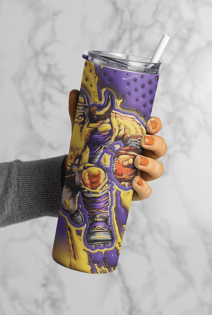 Football Game Day 20oz Sublimation Tumbler Wrap – Ready to Print for Sports Fans - KT SUBLIMATION, DTF AND MORE LLC