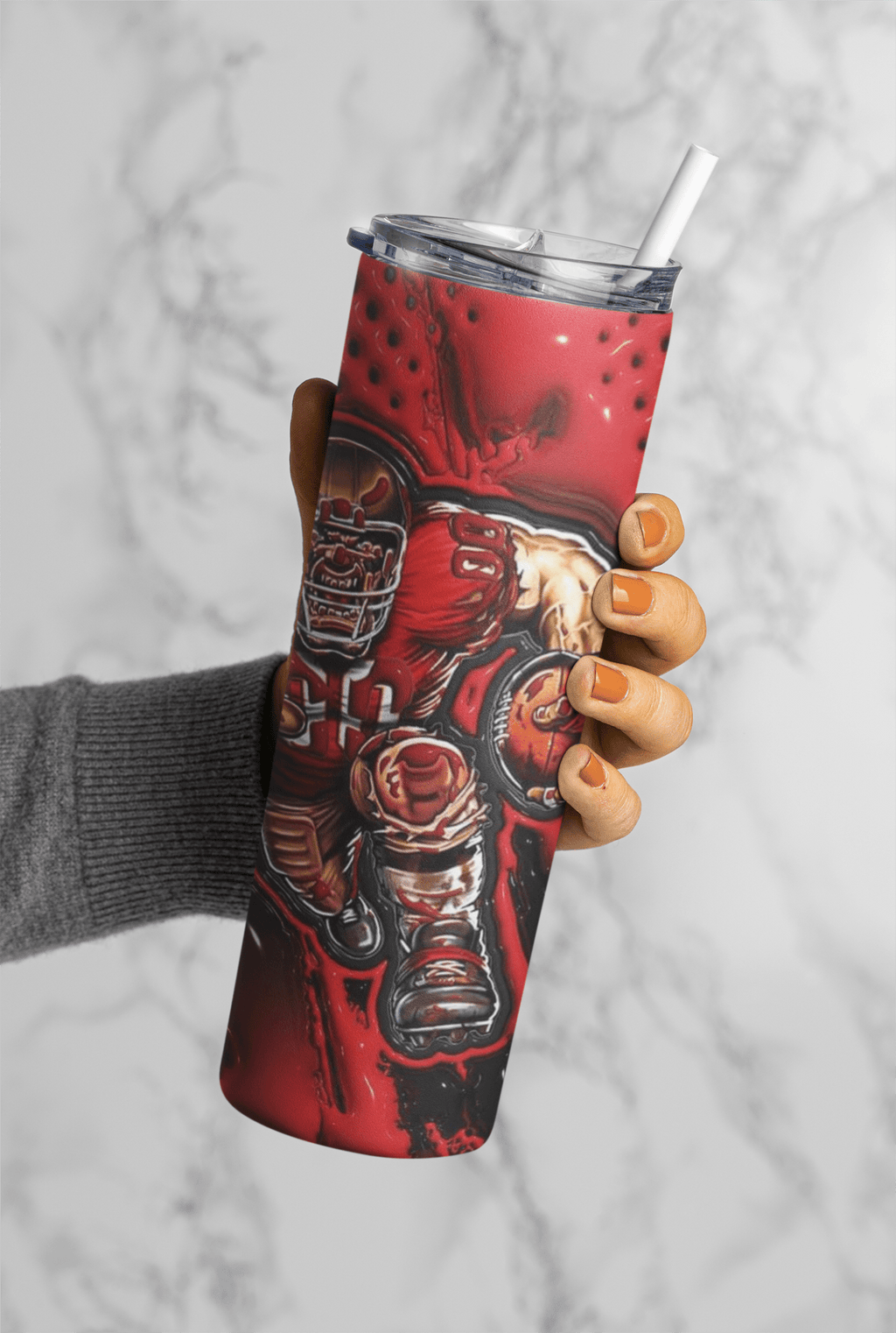 Football Game Day 20oz Sublimation Tumbler Wrap – Ready to Print for Sports Fans - KT SUBLIMATION, DTF AND MORE LLC