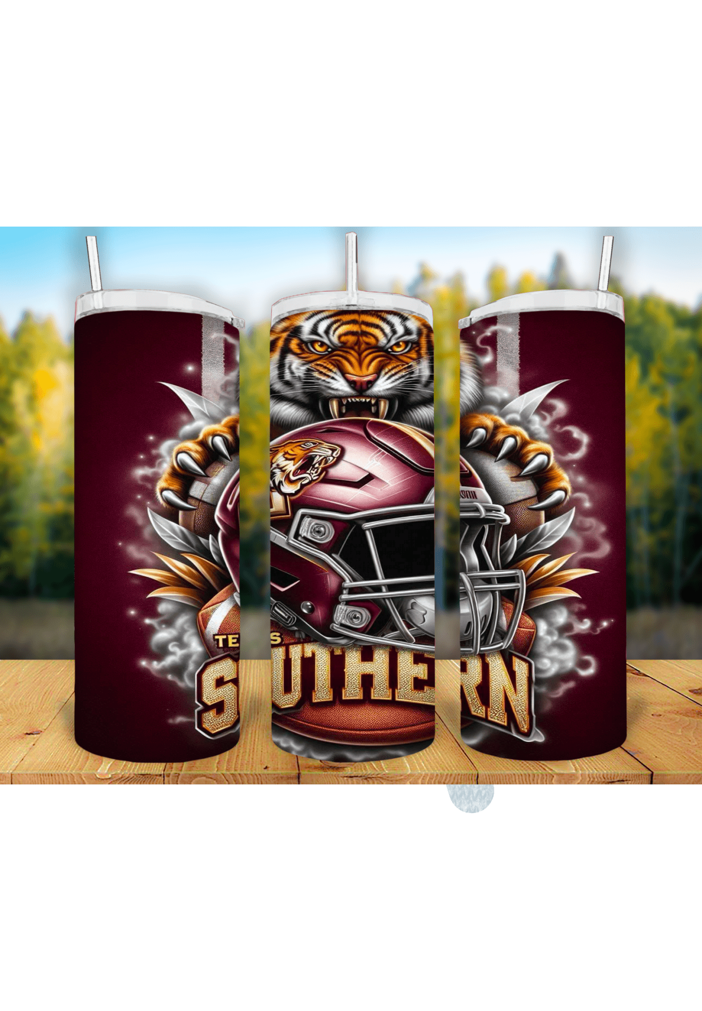 Football Game Day 20oz Sublimation Tumbler Wrap – Ready to Print for Sports Fans