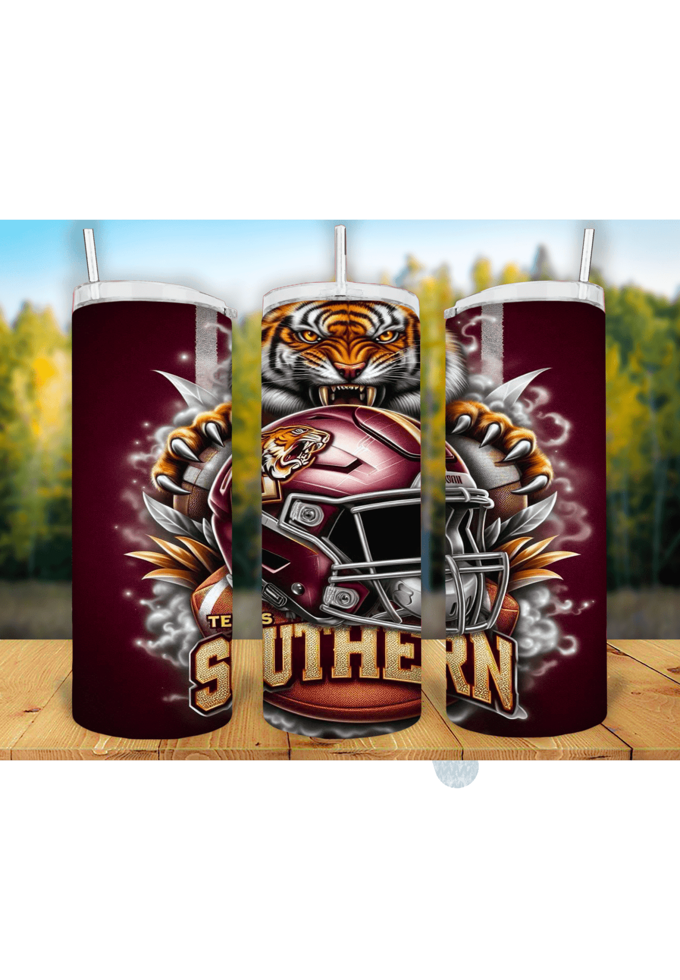 Football Game Day 20oz Sublimation Tumbler Wrap – Ready to Print for Sports Fans - KT SUBLIMATION, DTF AND MORE LLC