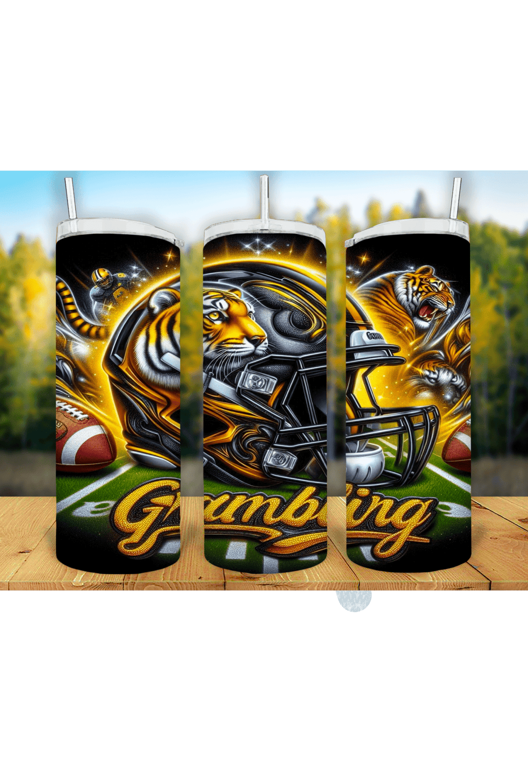 Football Game Day 20oz Sublimation Tumbler Wrap – Ready to Print for Sports Fans - KT SUBLIMATION, DTF AND MORE LLC