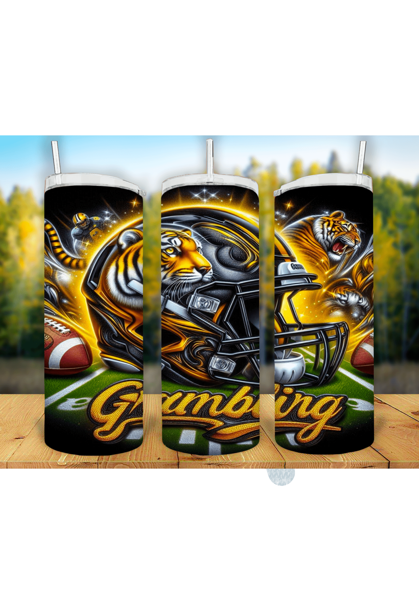Football Game Day 20oz Sublimation Tumbler Wrap – Ready to Print for Sports Fans