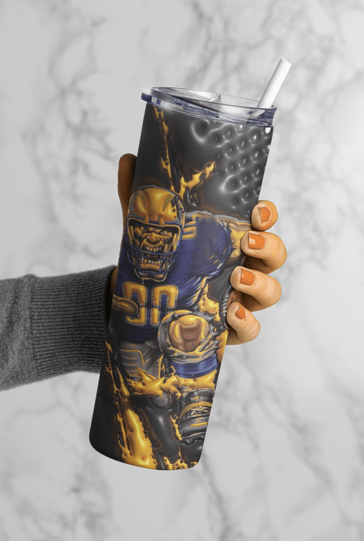 Football Game Day 20oz Sublimation Tumbler Wrap – Ready to Print for Sports Fans