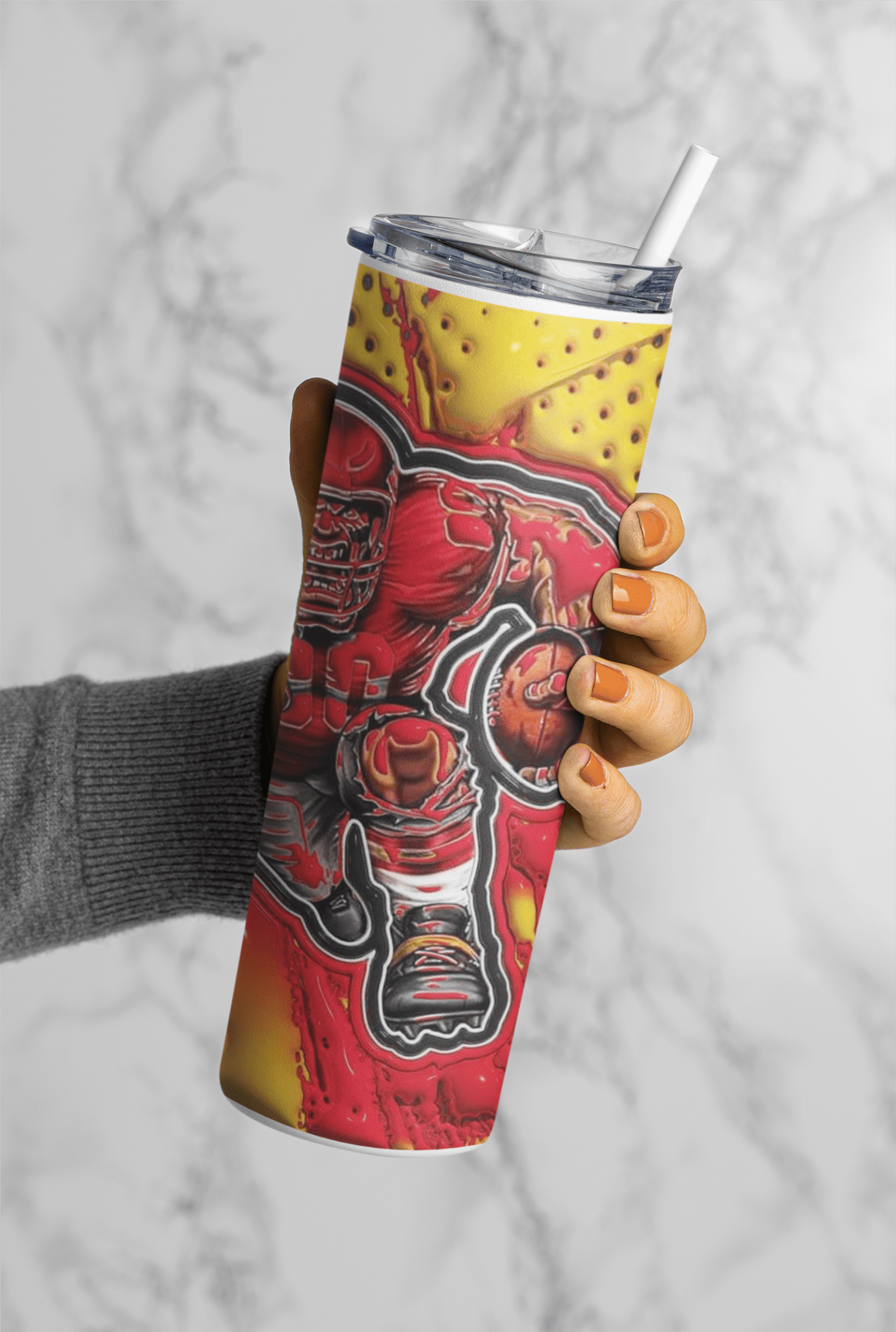 Football Game Day 20oz Sublimation Tumbler Wrap – Ready to Print for Sports Fans