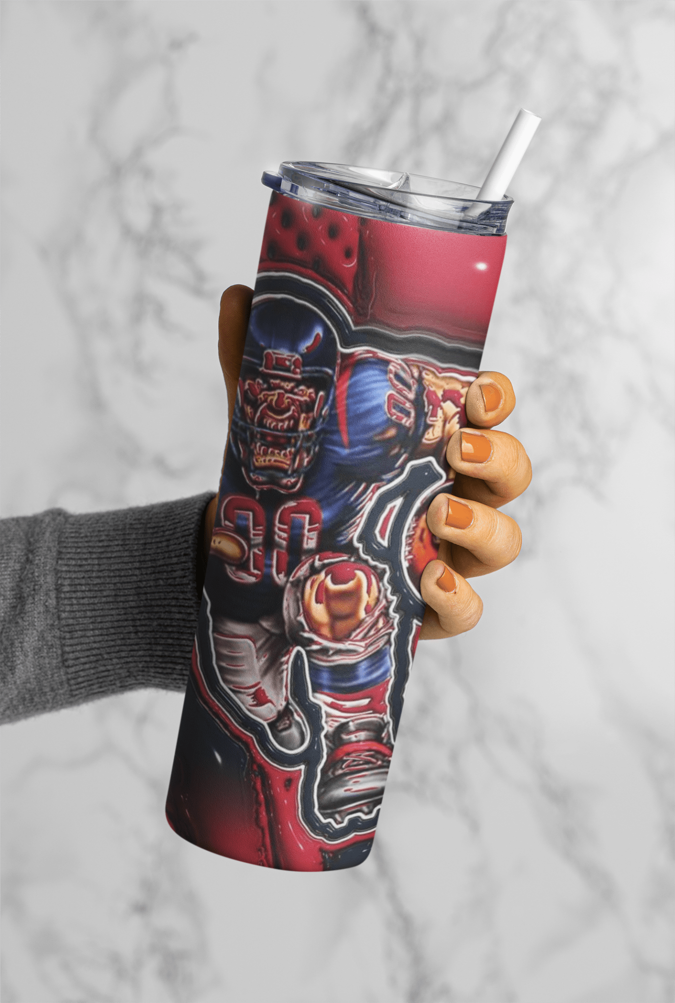 Football Game Day 20oz Sublimation Tumbler Wrap – Ready to Print for Sports Fans