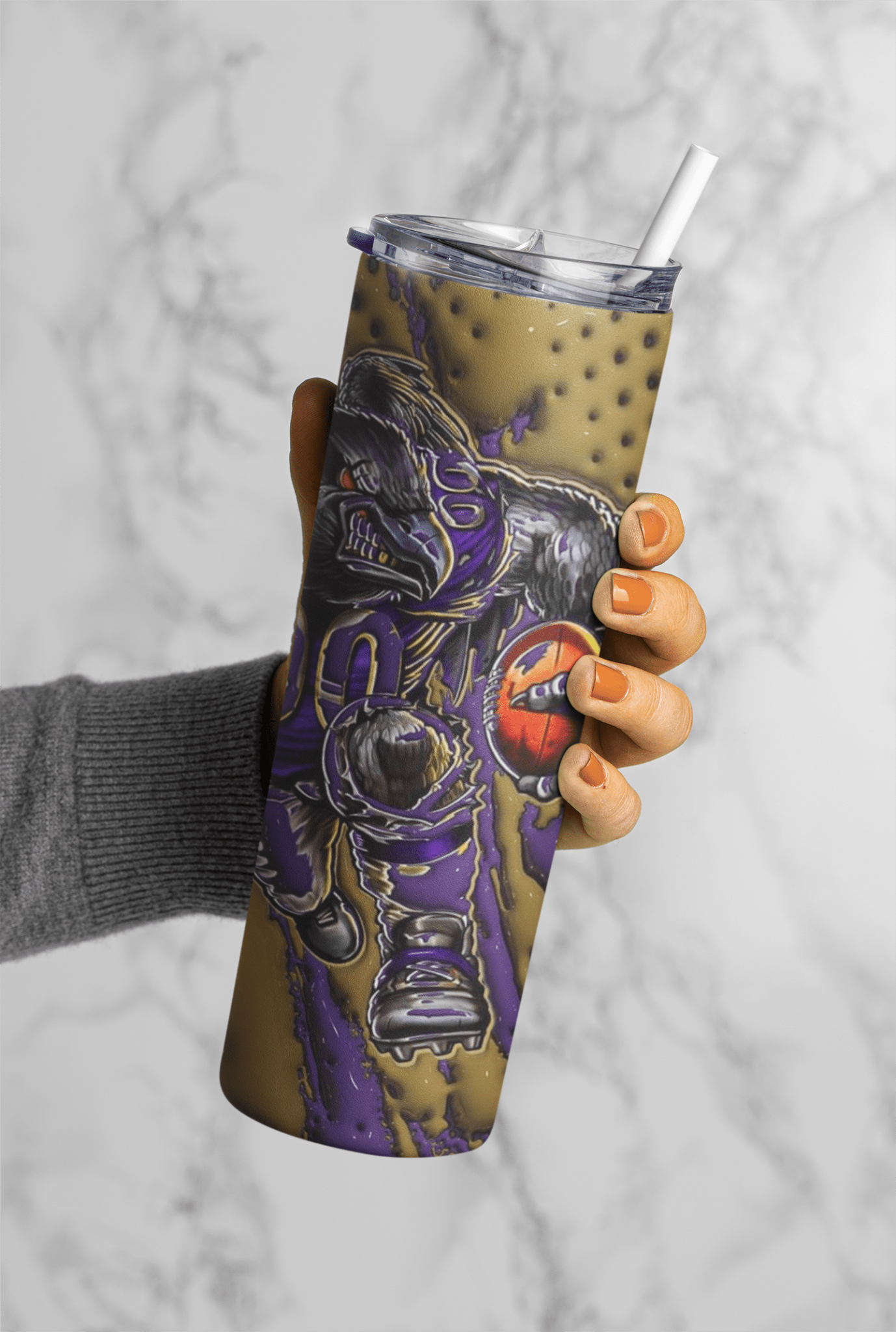 Football Game Day 20oz Sublimation Tumbler Wrap – Ready to Print for Sports Fans - KT SUBLIMATION, DTF AND MORE LLC