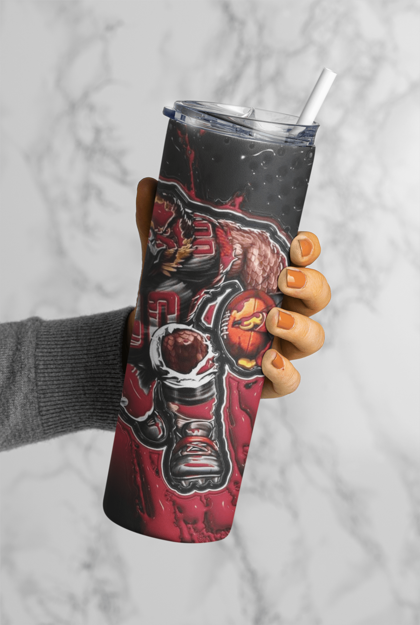 Football Game Day 20oz Sublimation Tumbler Wrap – Ready to Print for Sports Fans