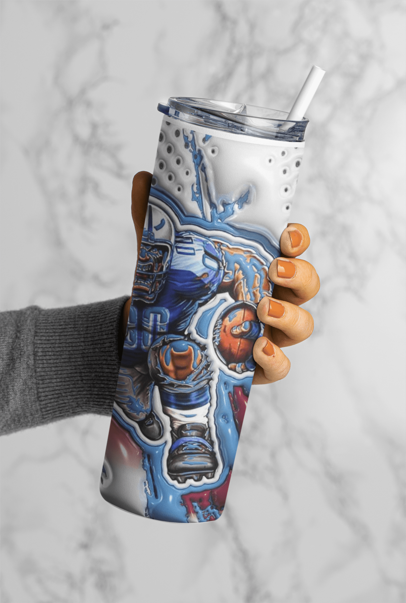 Football Game Day 20oz Sublimation Tumbler Wrap – Ready to Print for Sports Fans