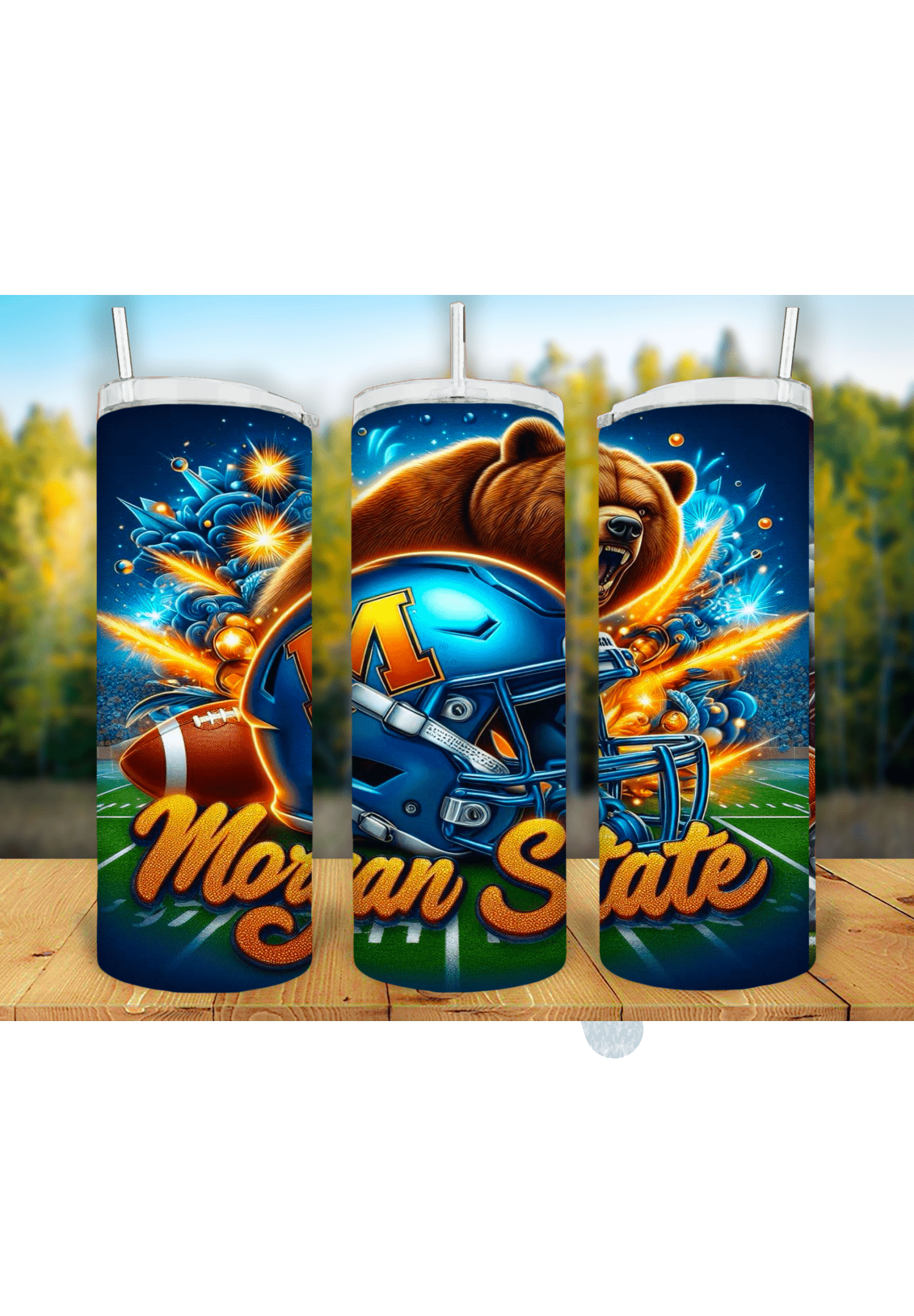 Football Game Day 20oz Sublimation Tumbler Wrap – Ready to Print for Sports Fans