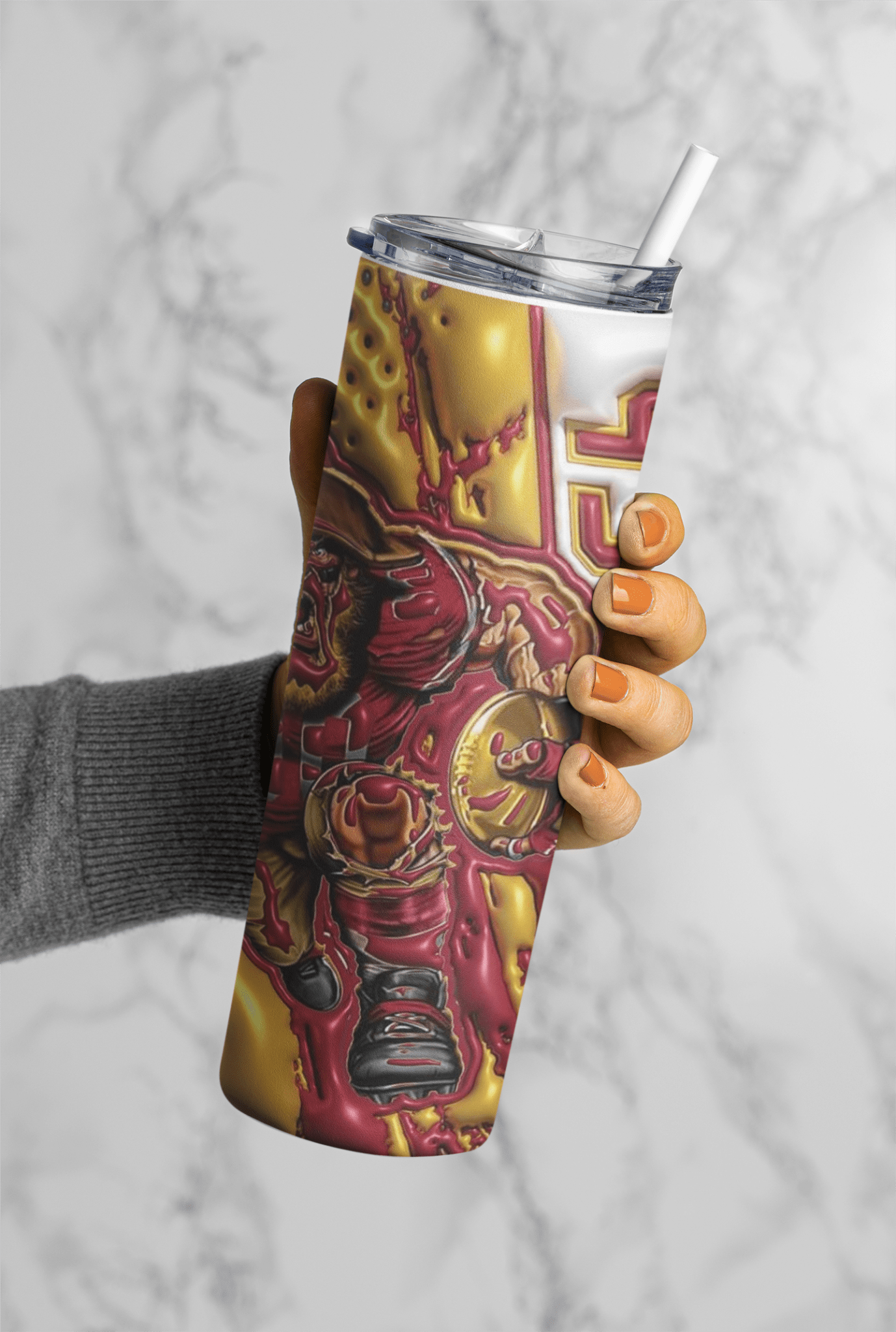 Football Game Day 20oz Sublimation Tumbler Wrap – Ready to Print for Sports Fans