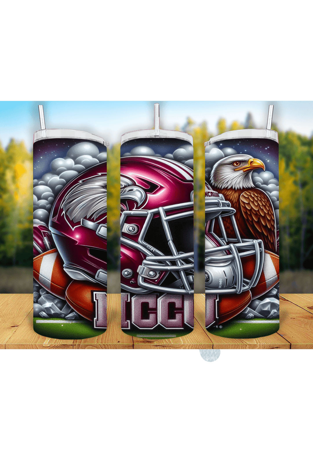 Football Game Day 20oz Sublimation Tumbler Wrap – Ready to Print for Sports Fans - KT SUBLIMATION, DTF AND MORE LLC