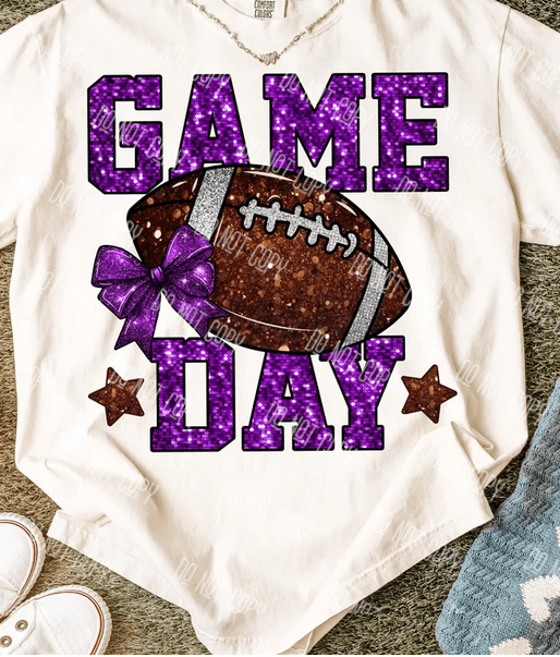 Football Game Day DTF Transfer – Bold Team Spirit Design, Ready to Press - KT SUBLIMATION, DTF AND MORE LLC