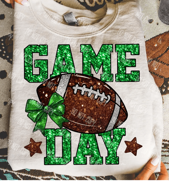 Football Game Day DTF Transfer – Bold Team Spirit Design, Ready to Press - KT SUBLIMATION, DTF AND MORE LLC