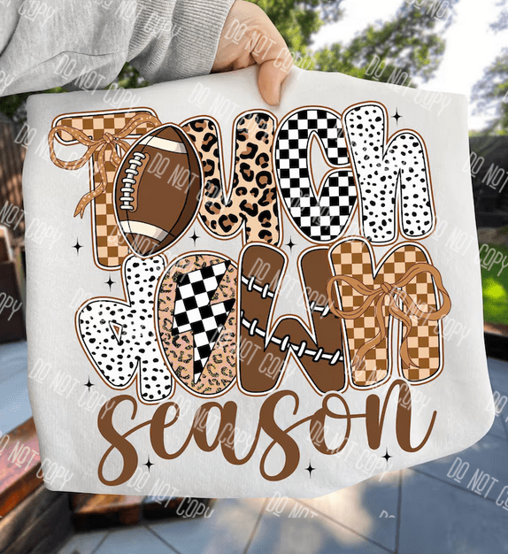 Football Season DTF Transfer – Game Day Vibes & Team Spirit Design, Ready to Press