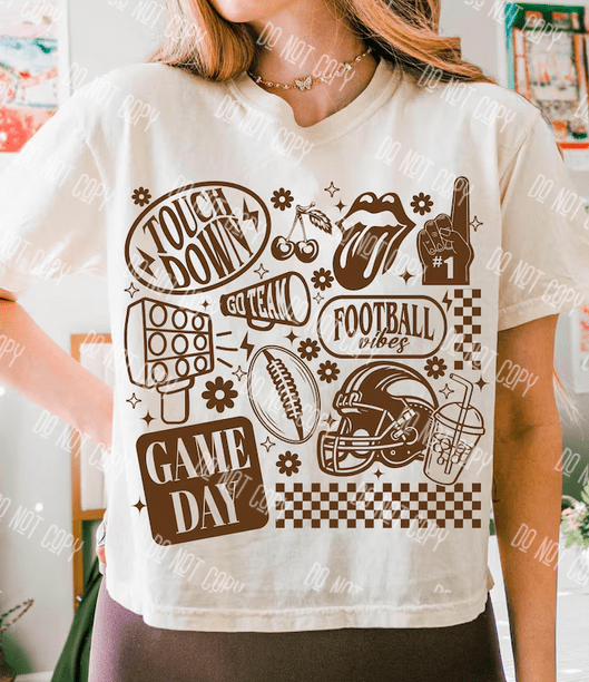 Football Season DTF Transfer – Game Day Vibes & Team Spirit Design, Ready to Press