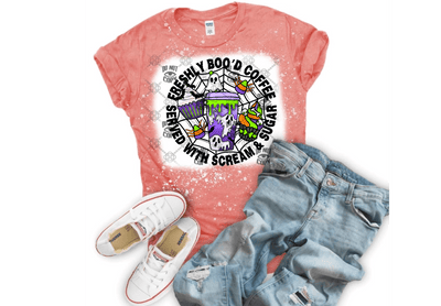 Freshly Boo’d Coffee DTF halloween ready to press transfer - KT SUBLIMATION, DTF AND MORE LLC