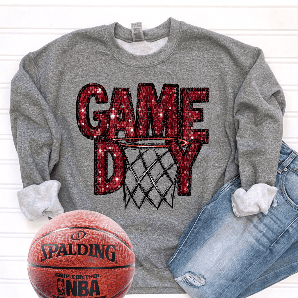 Game Day Marron Basketball DTF Printing for Game Day Jerseys - KT SUBLIMATION, DTF AND MORE LLC