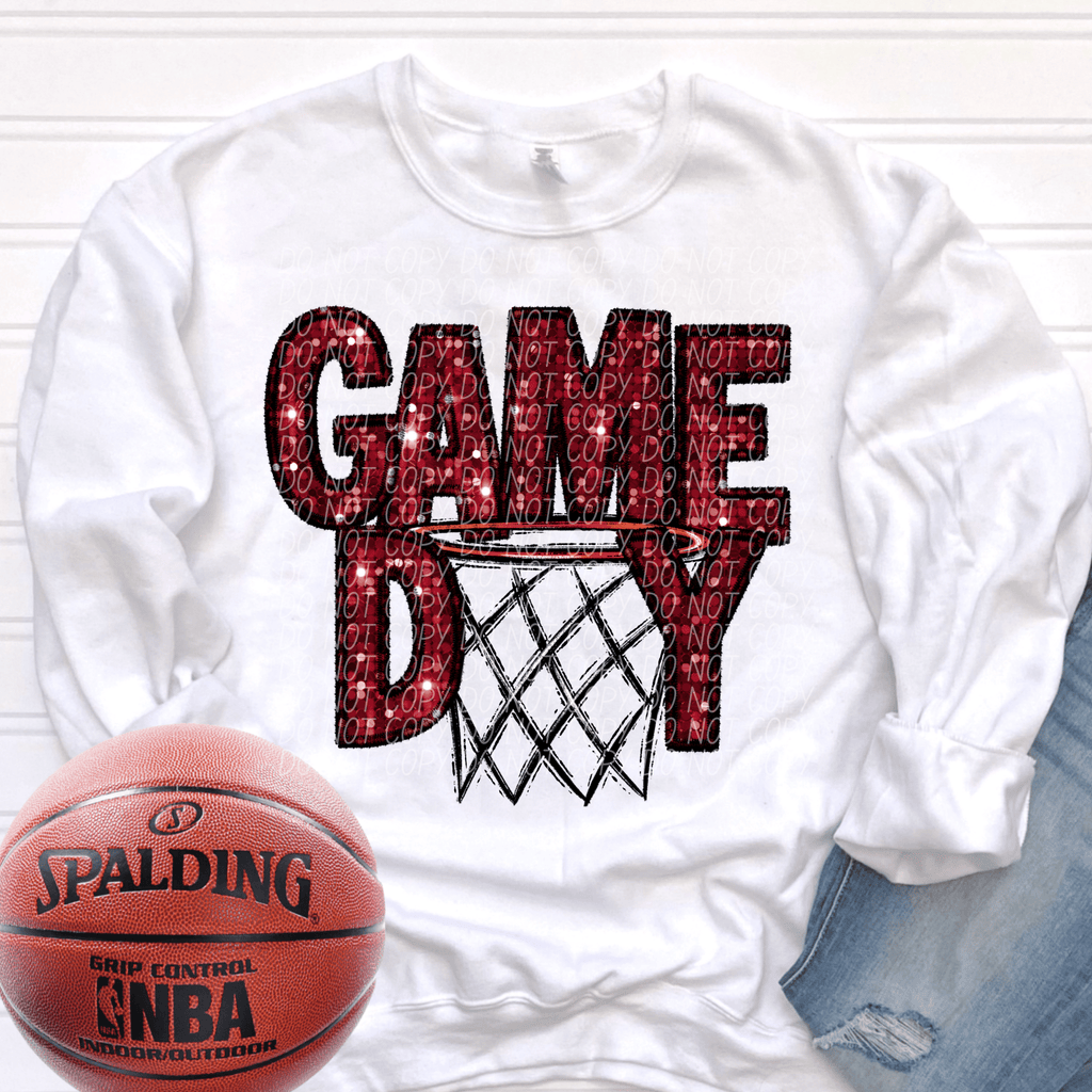 Game Day Marron Basketball DTF Printing for Game Day Jerseys - KT SUBLIMATION, DTF AND MORE LLC