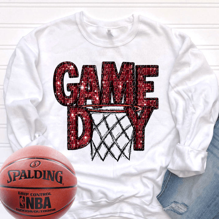 Game Day Marron Basketball DTF Printing for Game Day Jerseys - KT SUBLIMATION, DTF AND MORE LLC
